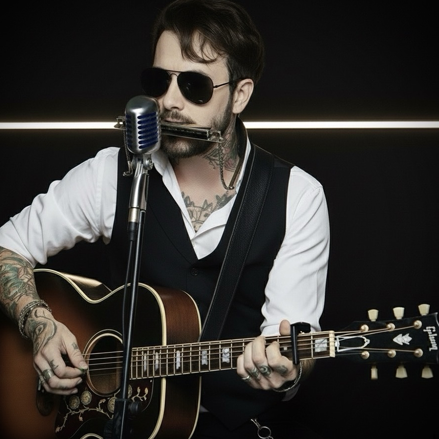 Leonardo Crooner (Violão, gaita e voz).